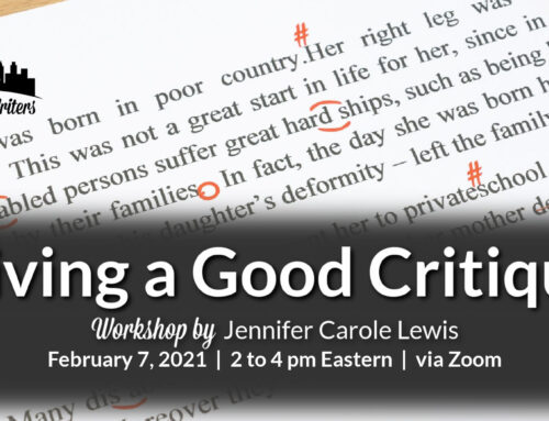 February 2021 Workshop – Giving a Good Critique