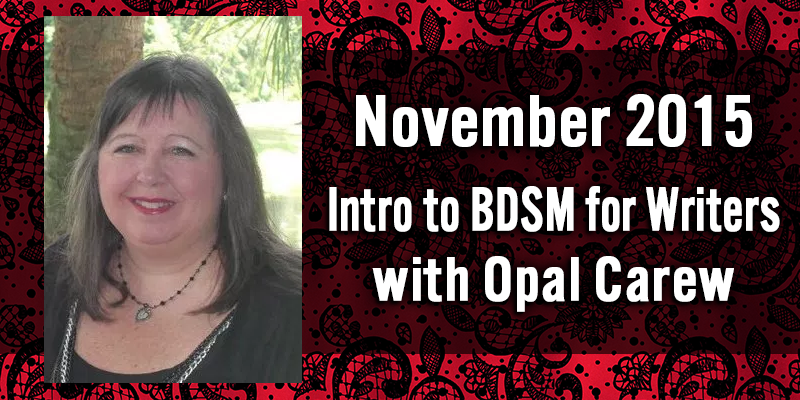 November 2015: Intro to BDSM for Writers