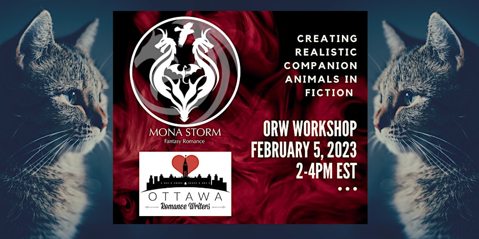 Creating Realistic Companion Animals in Fiction with Mona Storm Sun, Feb 5, 2023 2:00 PM - 4:00 PM EST