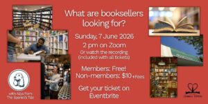 What are booksellers looking for? with Aliya from The Spaniel's Tale, Sunday, June 7  •  2 PM - 4 PM EDT
